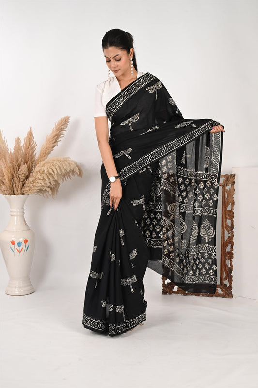 Friday Wrap - Handblock Printed Cotton Saree