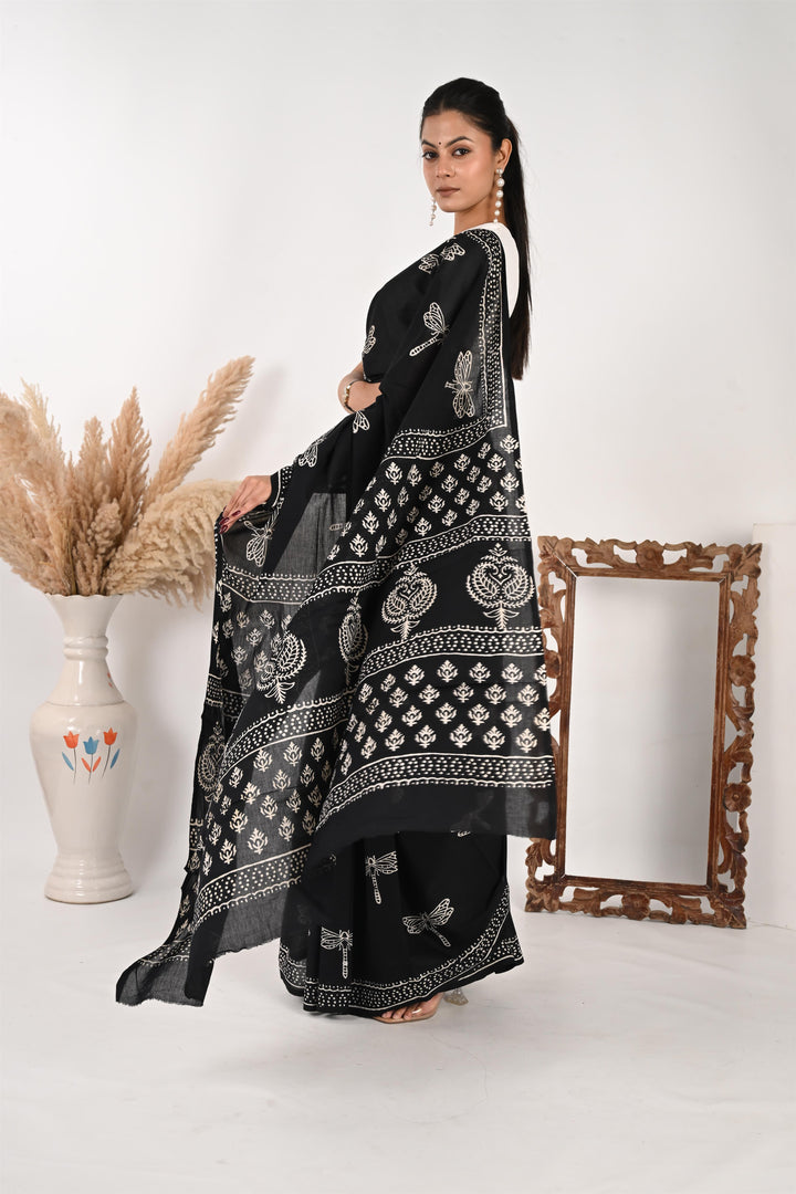 Friday Wrap - Handblock Printed Cotton Saree