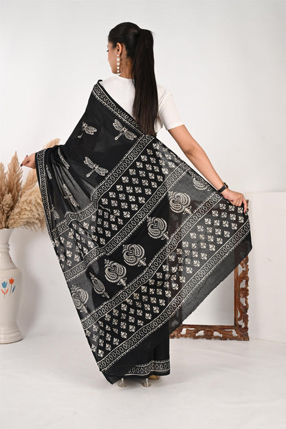 Friday Wrap - Handblock Printed Cotton Saree