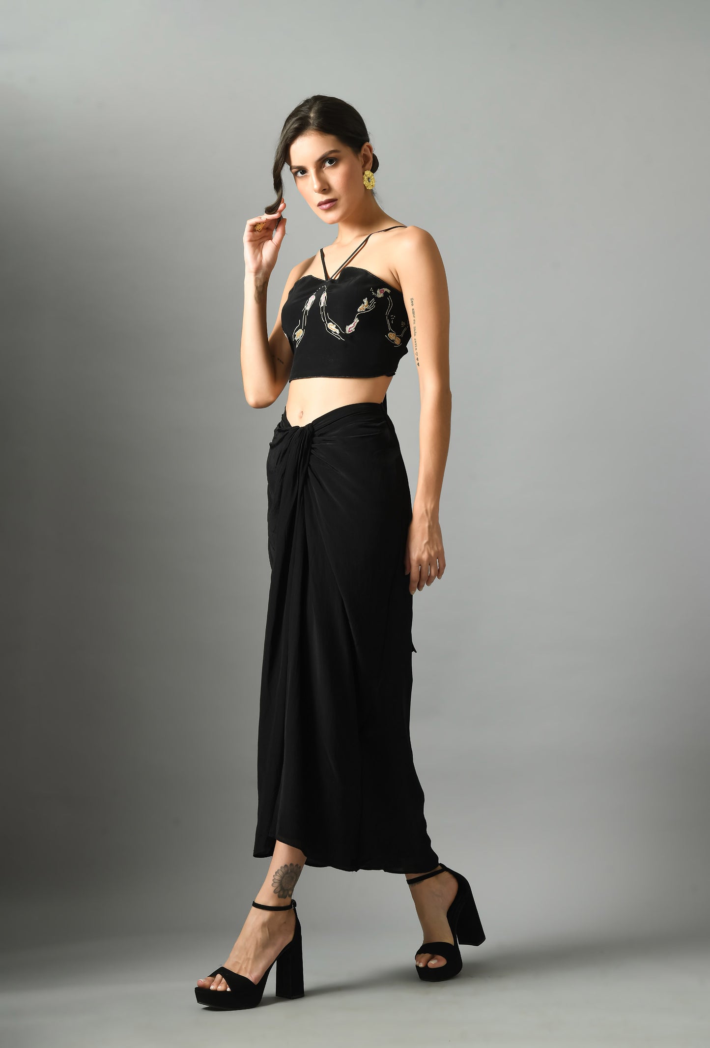 Nur bustier with moonshine skirt