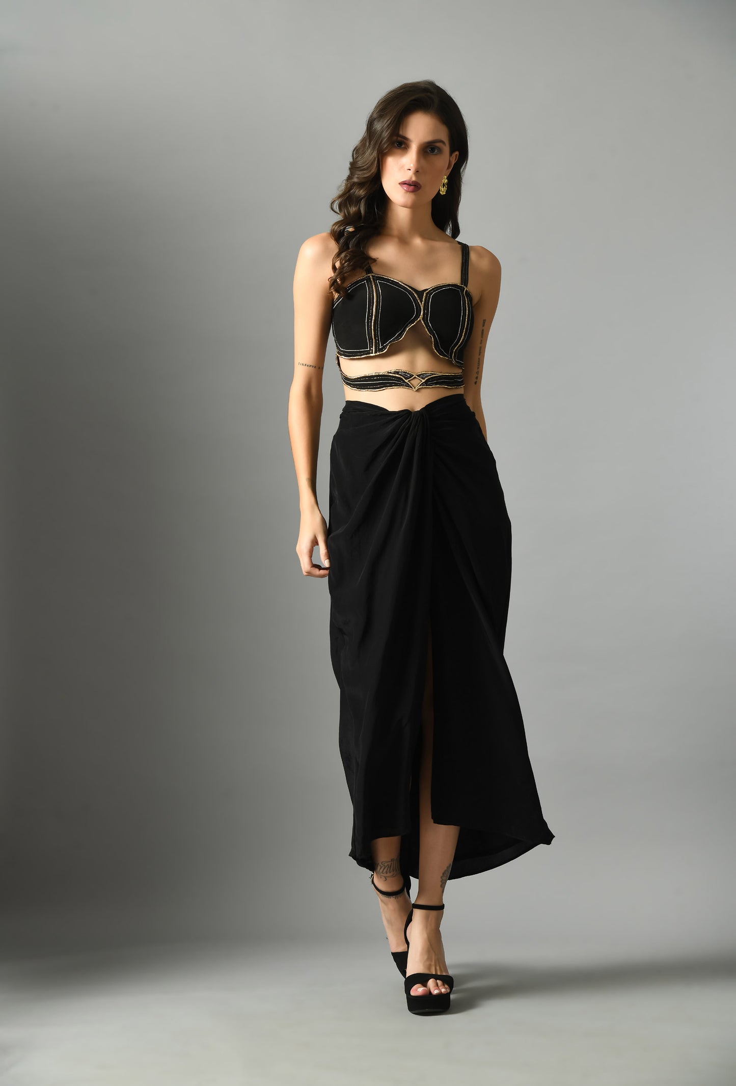 Nylah bustier with moonshine skirt