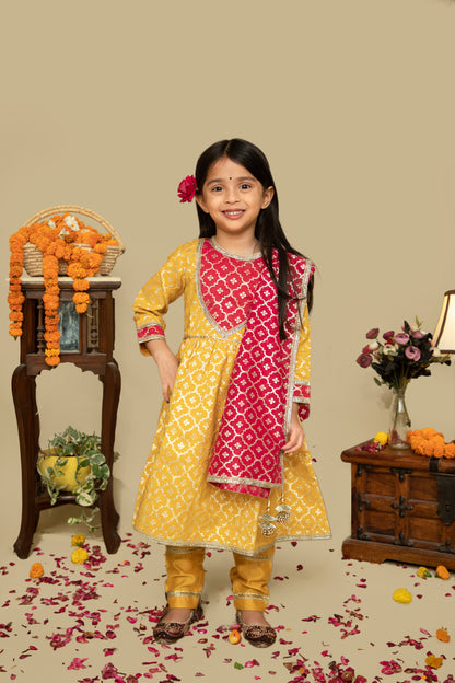 Spicy Mustard kids Anarkali