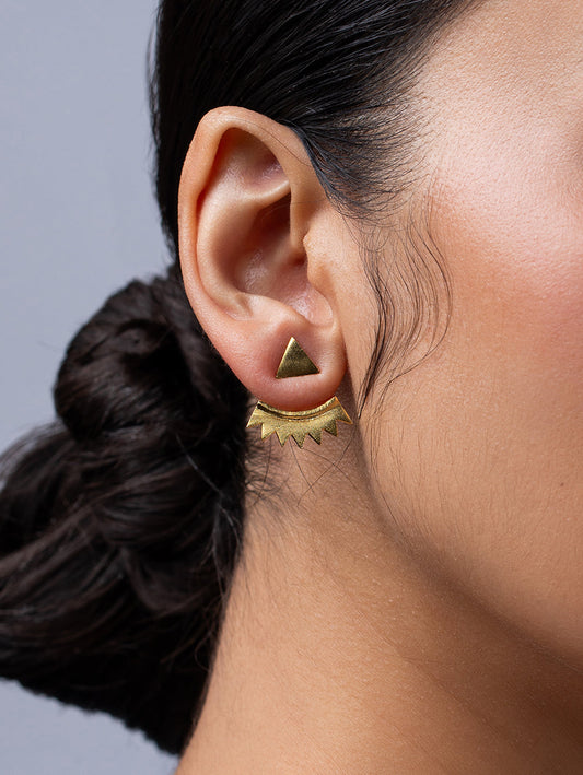 Triangular Jacket Earrings
