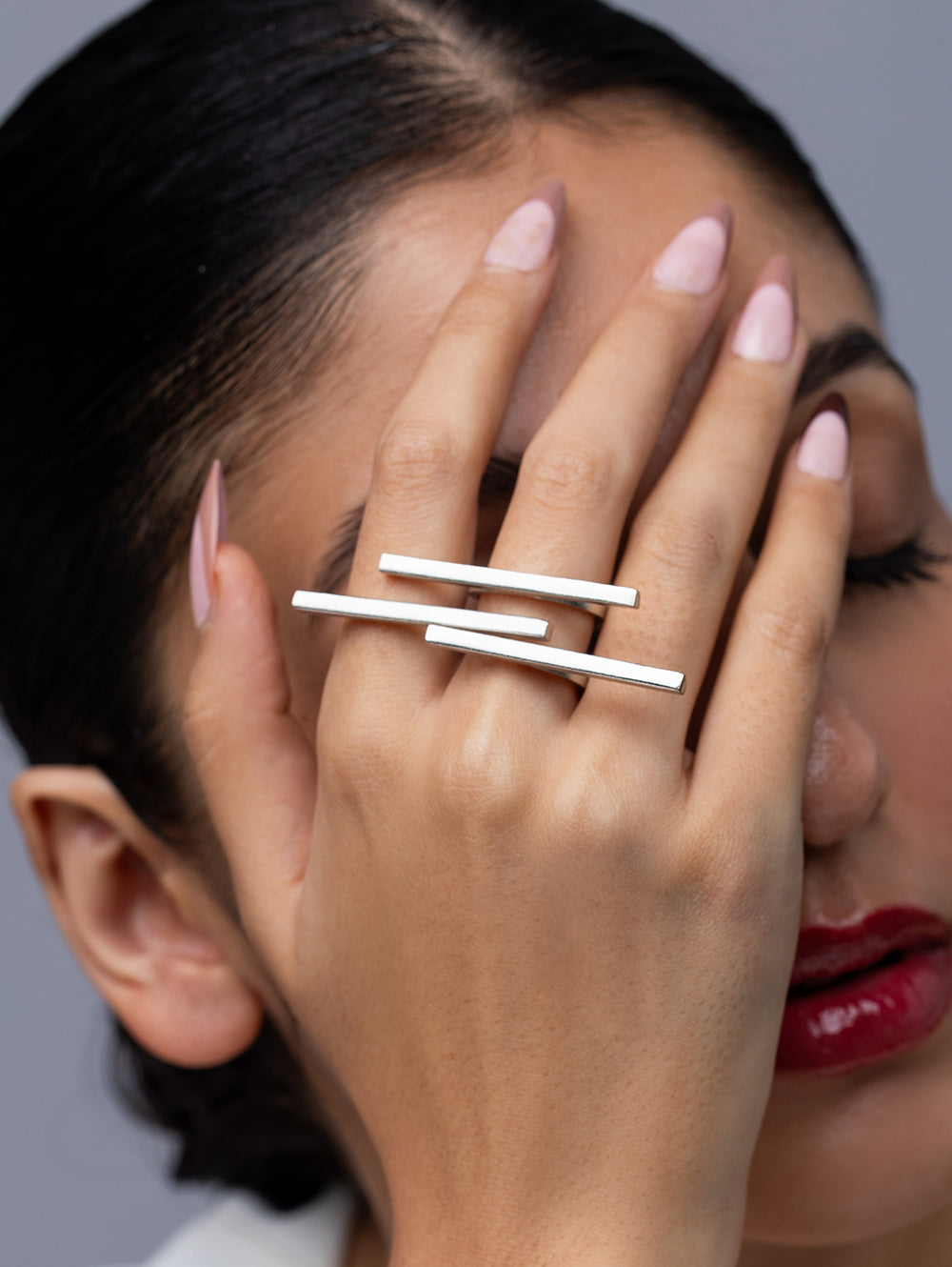 Layered Line Ring