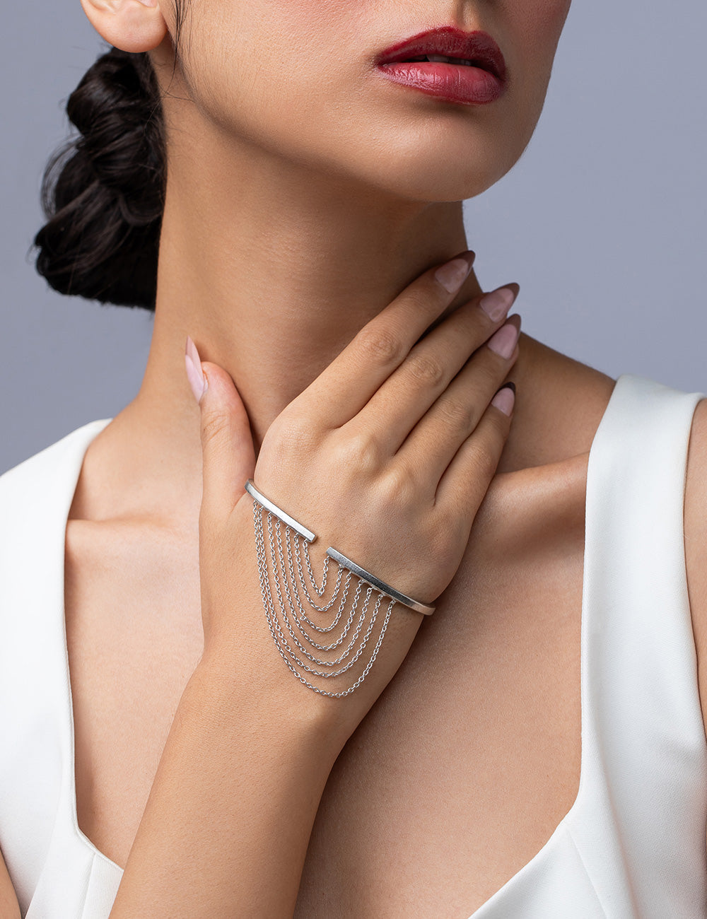 Cascading Tassel Palm Cuff