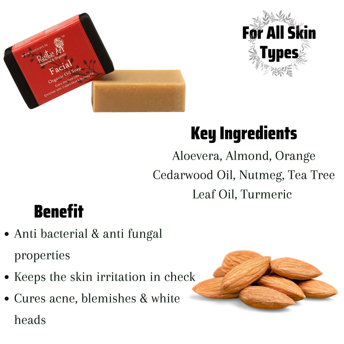 Facial Soap (100gm), Rustic Art