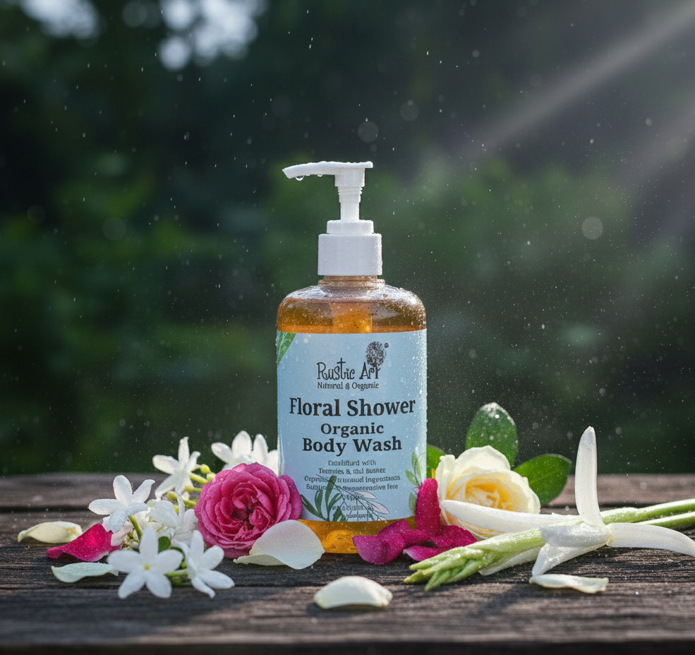 Floral Shower Body Wash (300ml), Rustic Art