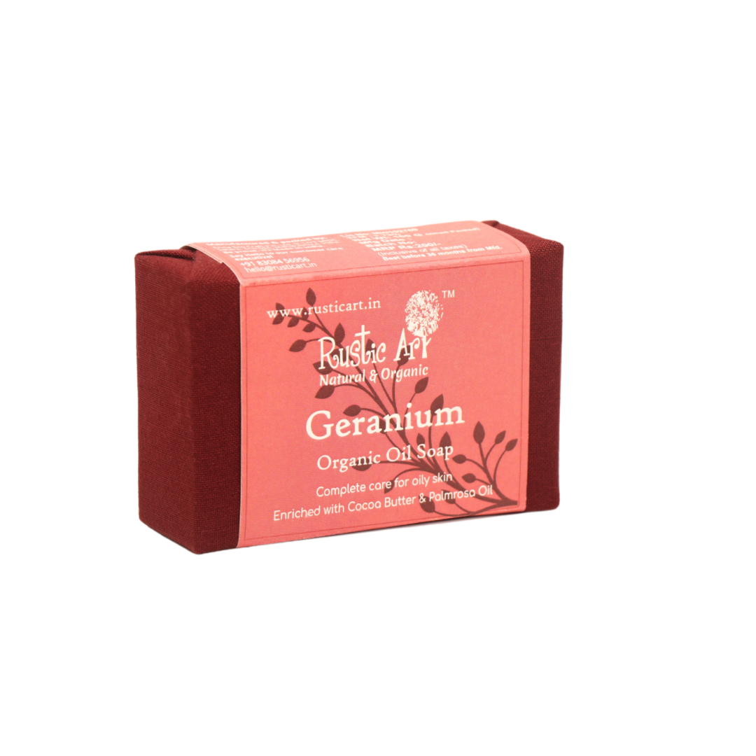 Geranium Soap (100gm), Rustic Art