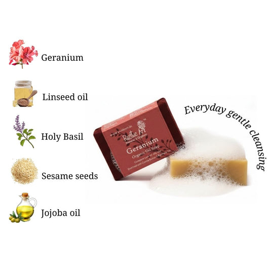 Geranium Soap (100gm), Rustic Art