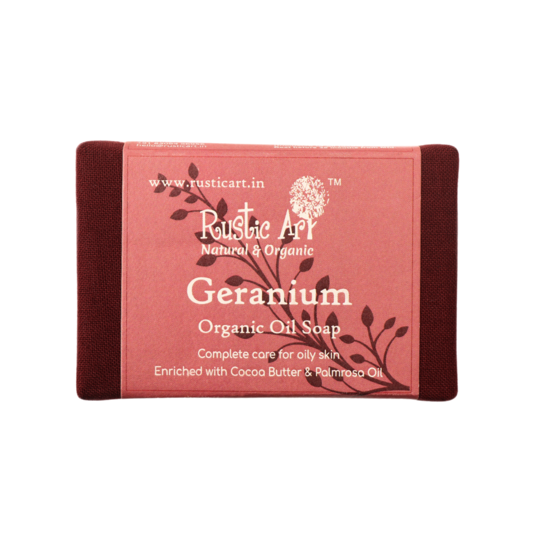 Geranium Soap (100gm), Rustic Art