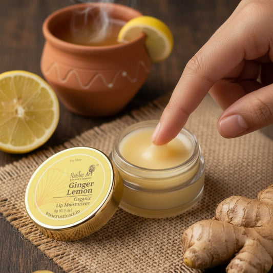 Ginger Lemon Lip Moisturizer (9gm), Rustic Art