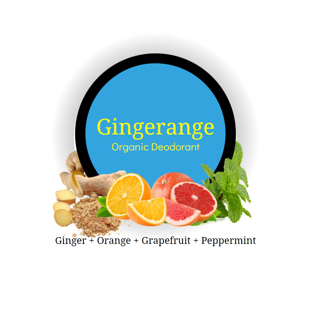 Gingerange Organic Deodorant Balm with Vitamin E (12g), Rustic Art