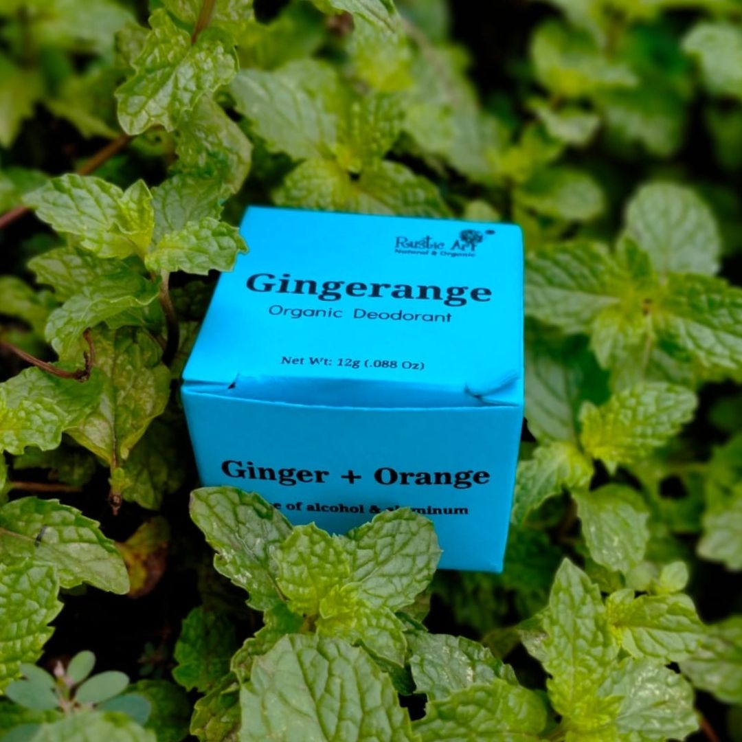 Gingerange Organic Deodorant Balm with Vitamin E (12g), Rustic Art
