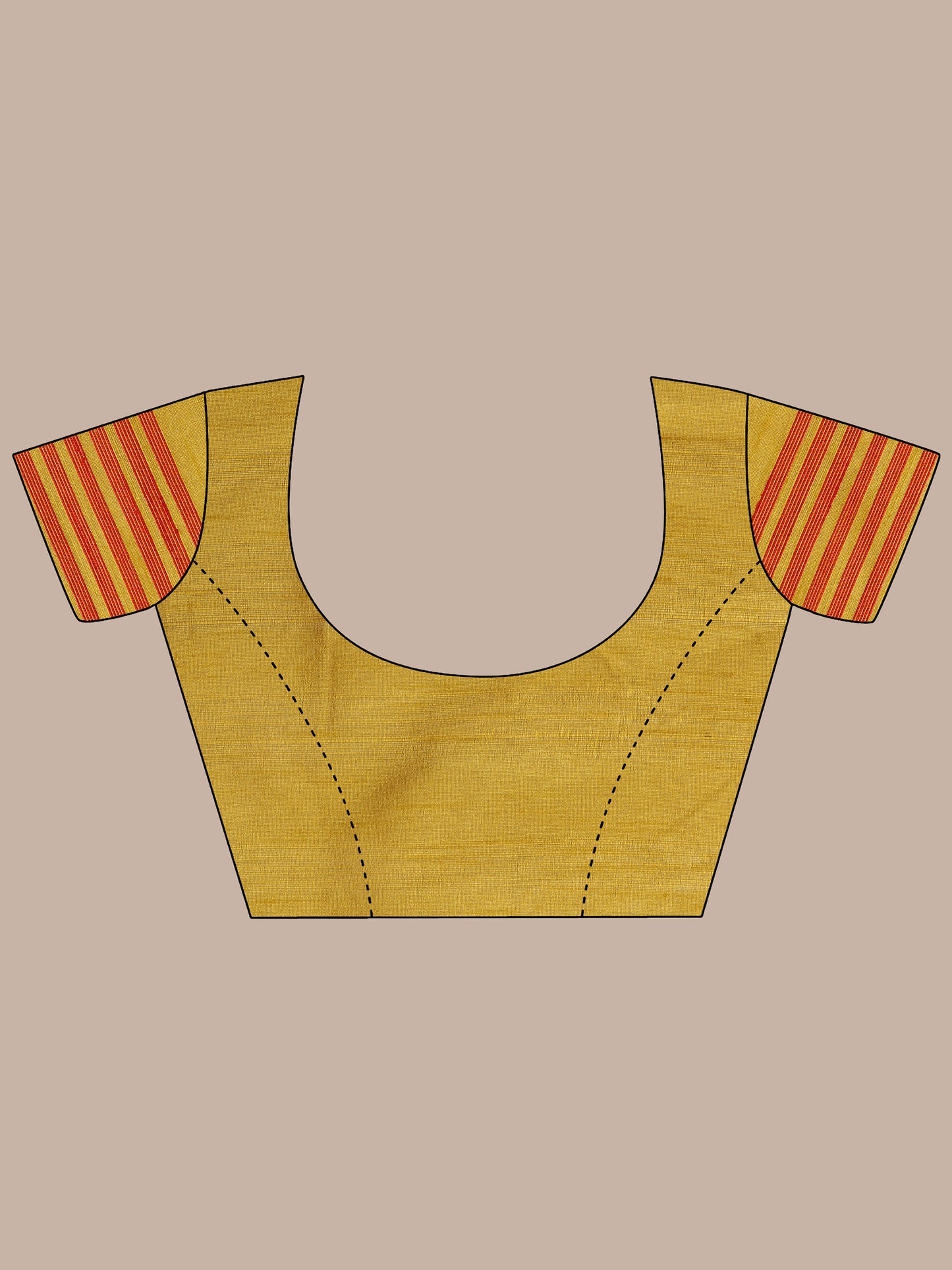 Yellow Handloom Kalamkari woven Raw Silk saree