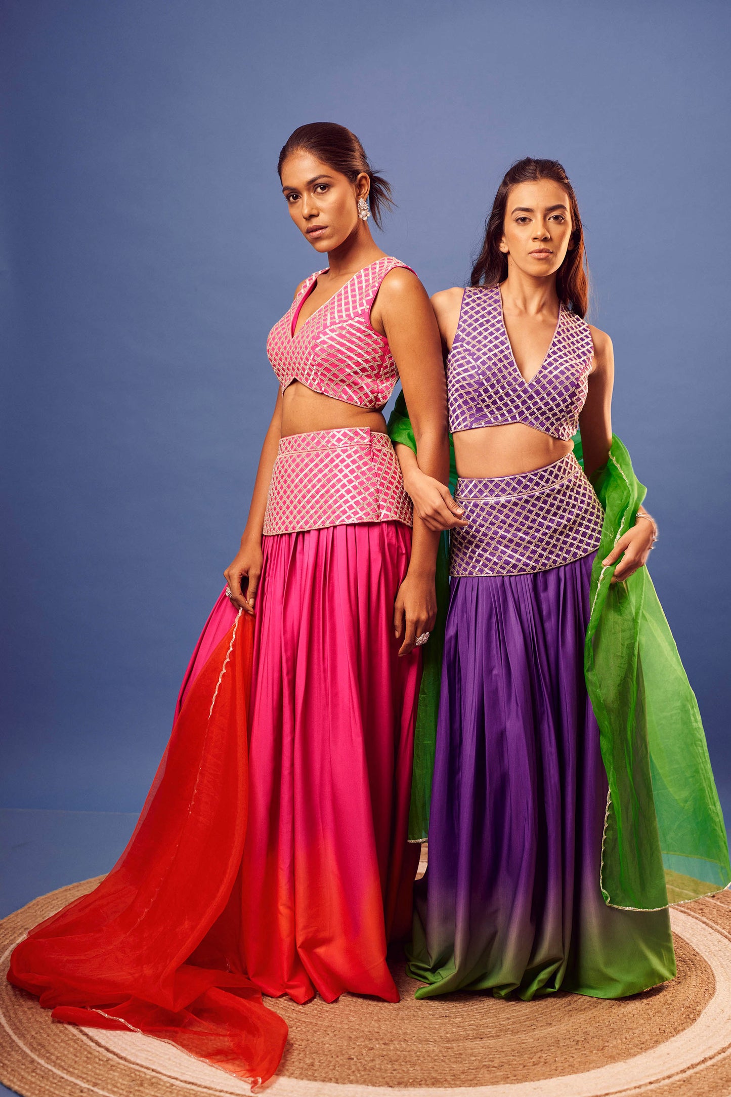 Purple-Green Ombre Jasmine Set