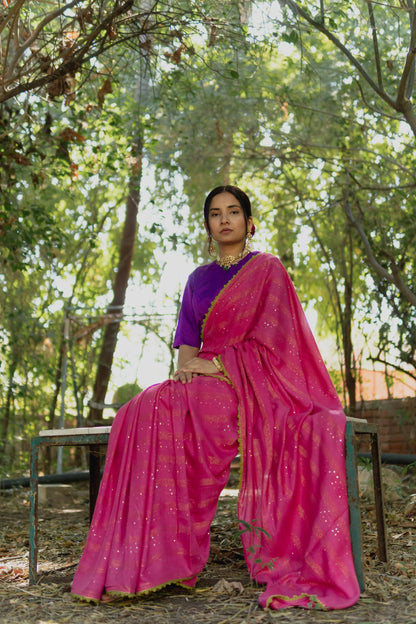 Gulab Cotton Rang Saree