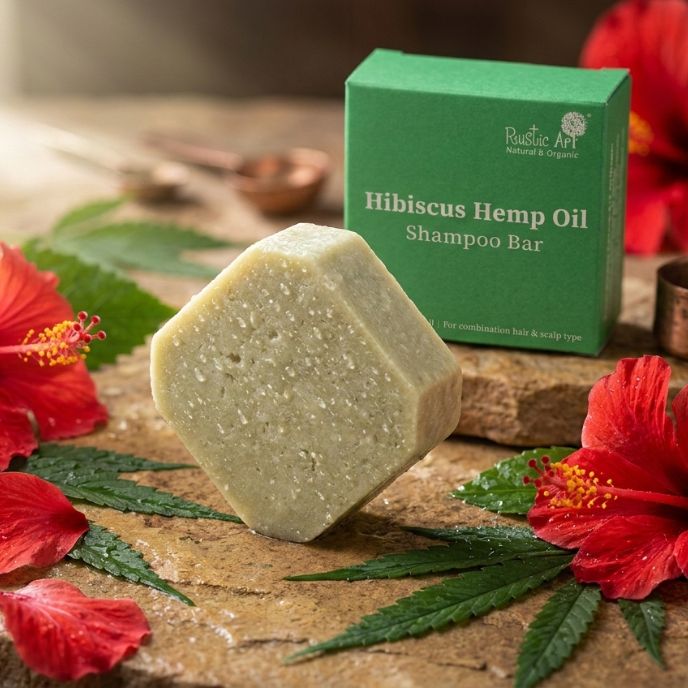 Hibiscus Hemp Oil Shampoo Bar | Combination Hair, Itchy Scalp (75g)