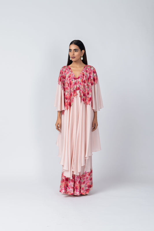 Gul Graceful Rose Print Tunic & Palazzo Set