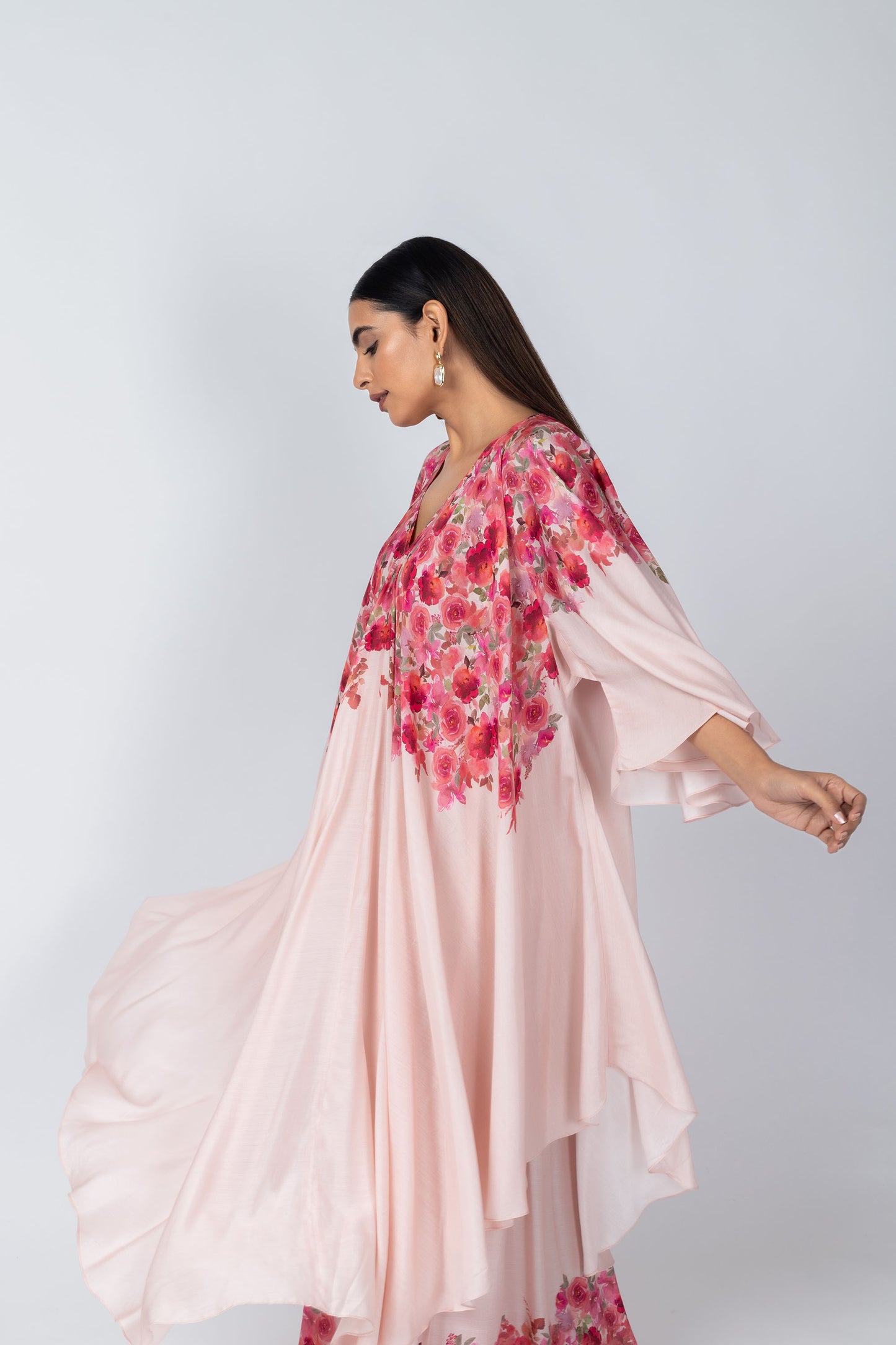Gul Graceful Rose Print Tunic & Palazzo Set