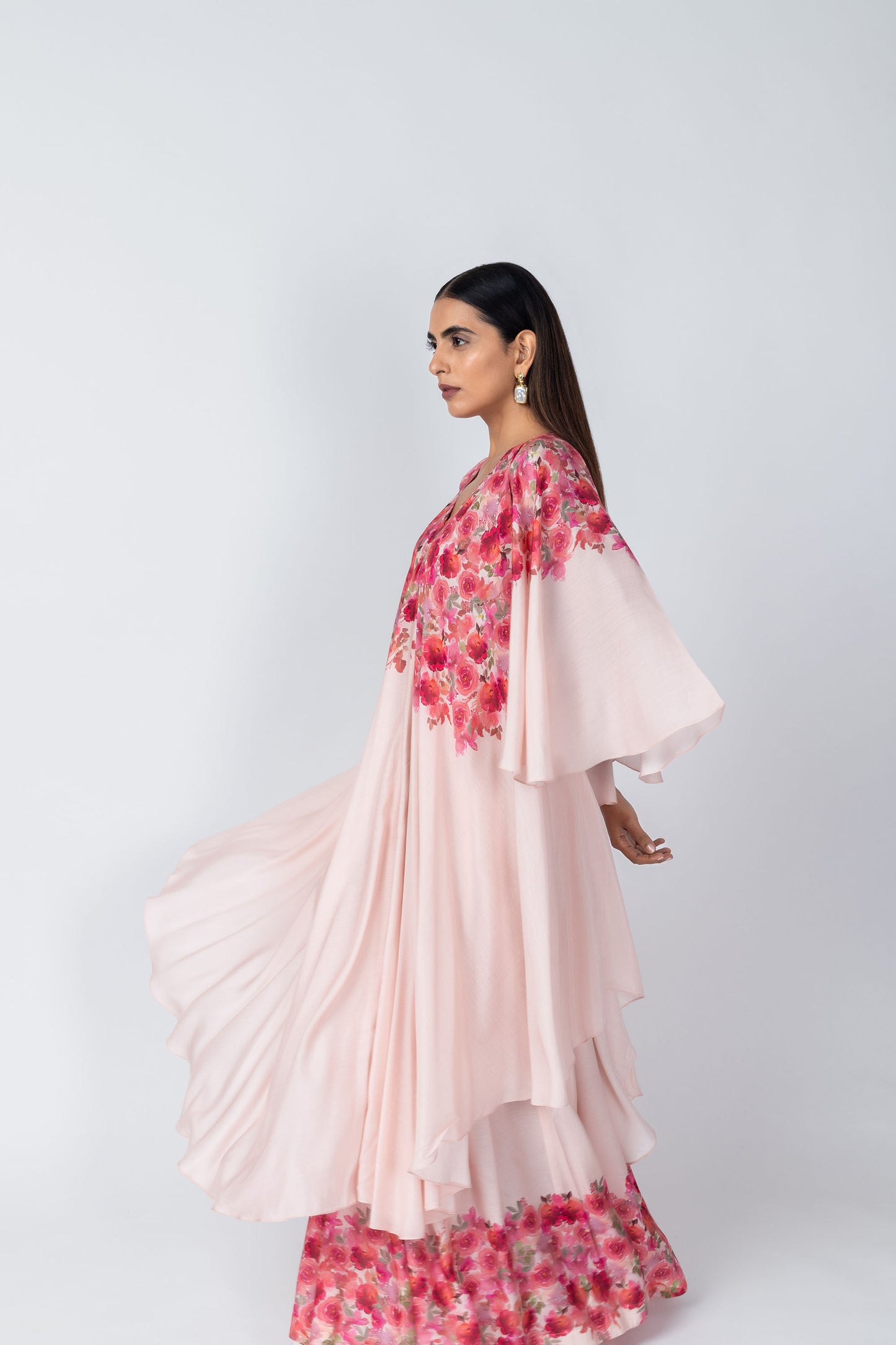 Gul Graceful Rose Print Tunic & Palazzo Set