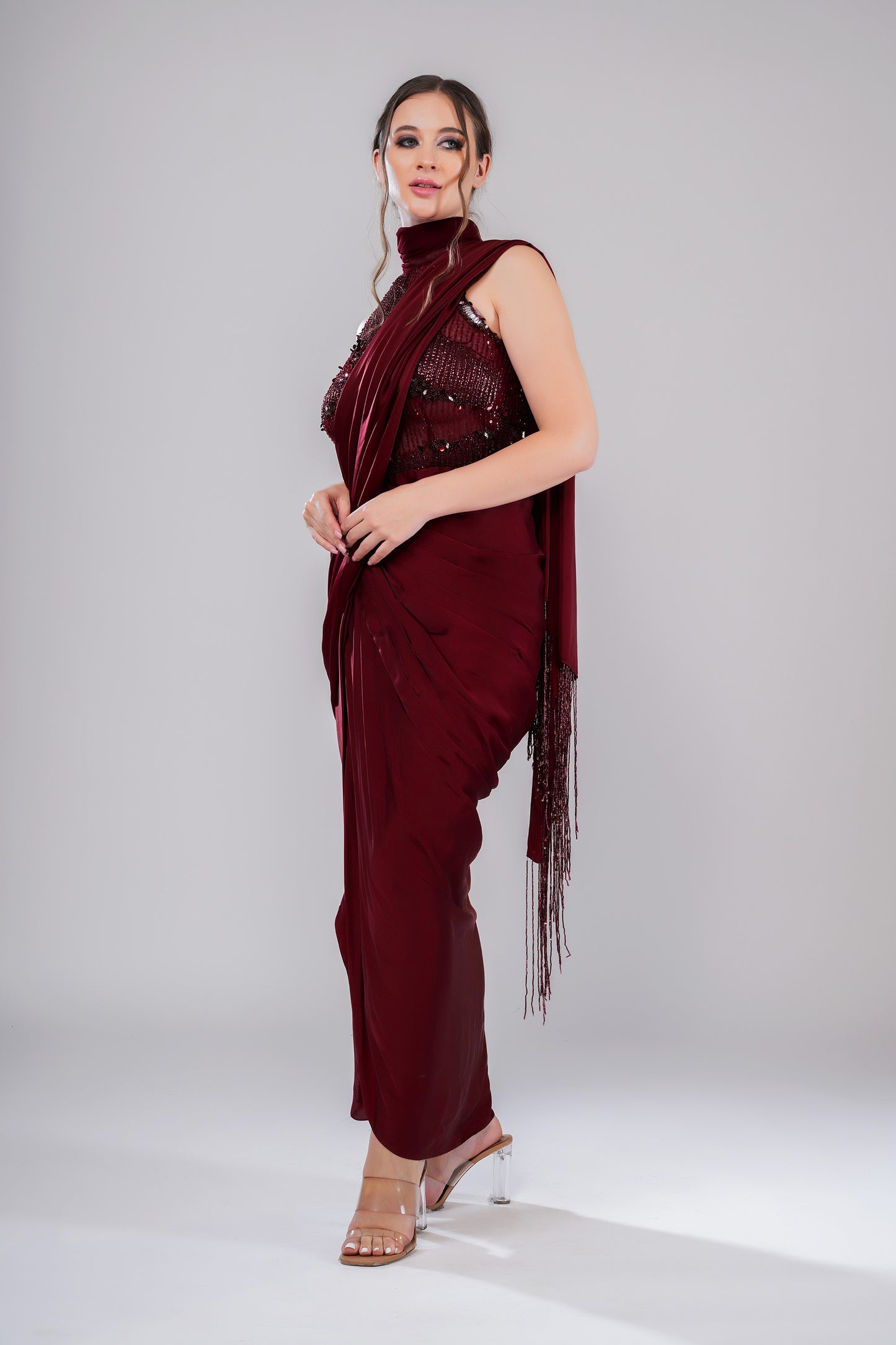 Ruby Reverie Red Tulle Gown