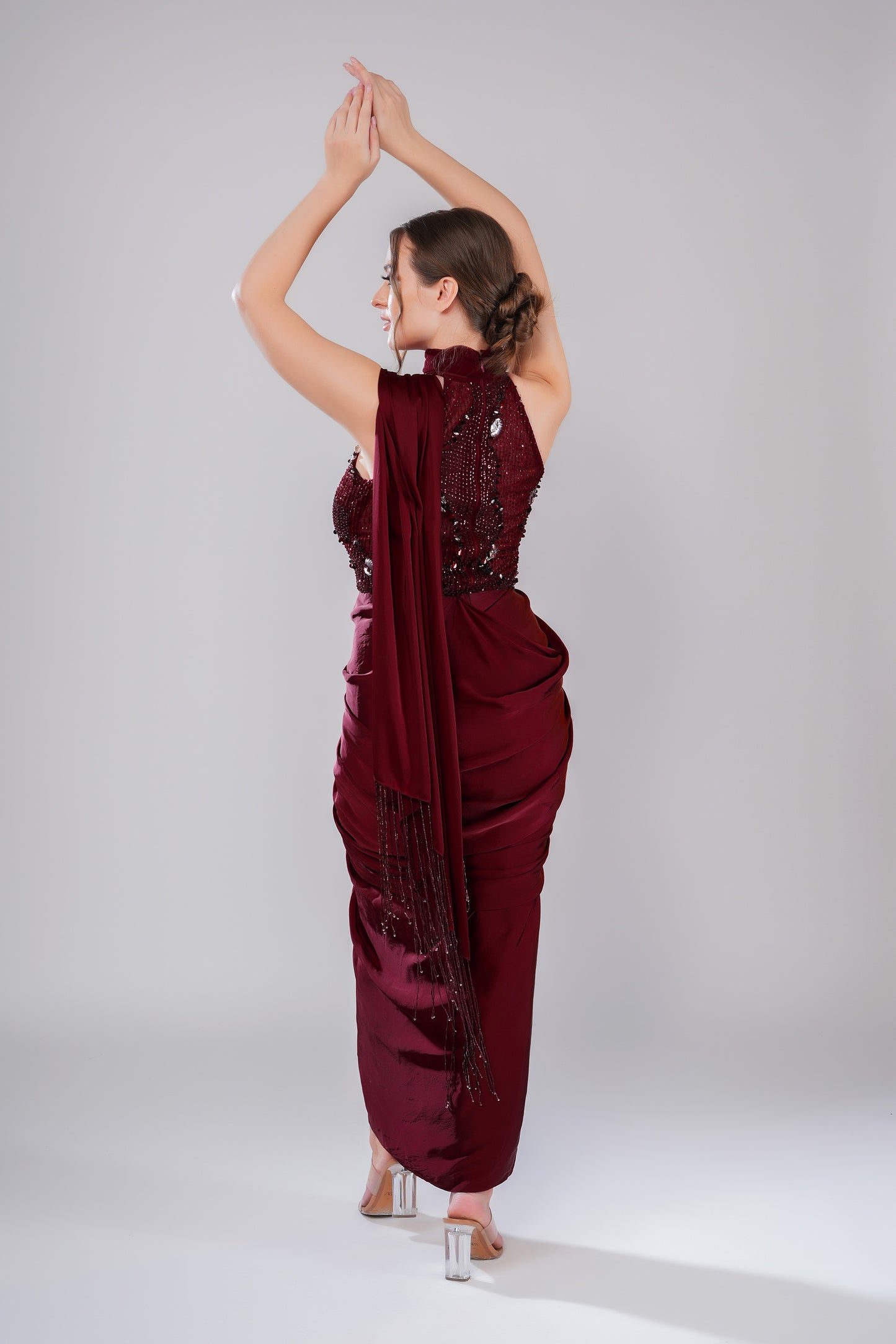 Ruby Reverie Red Tulle Gown