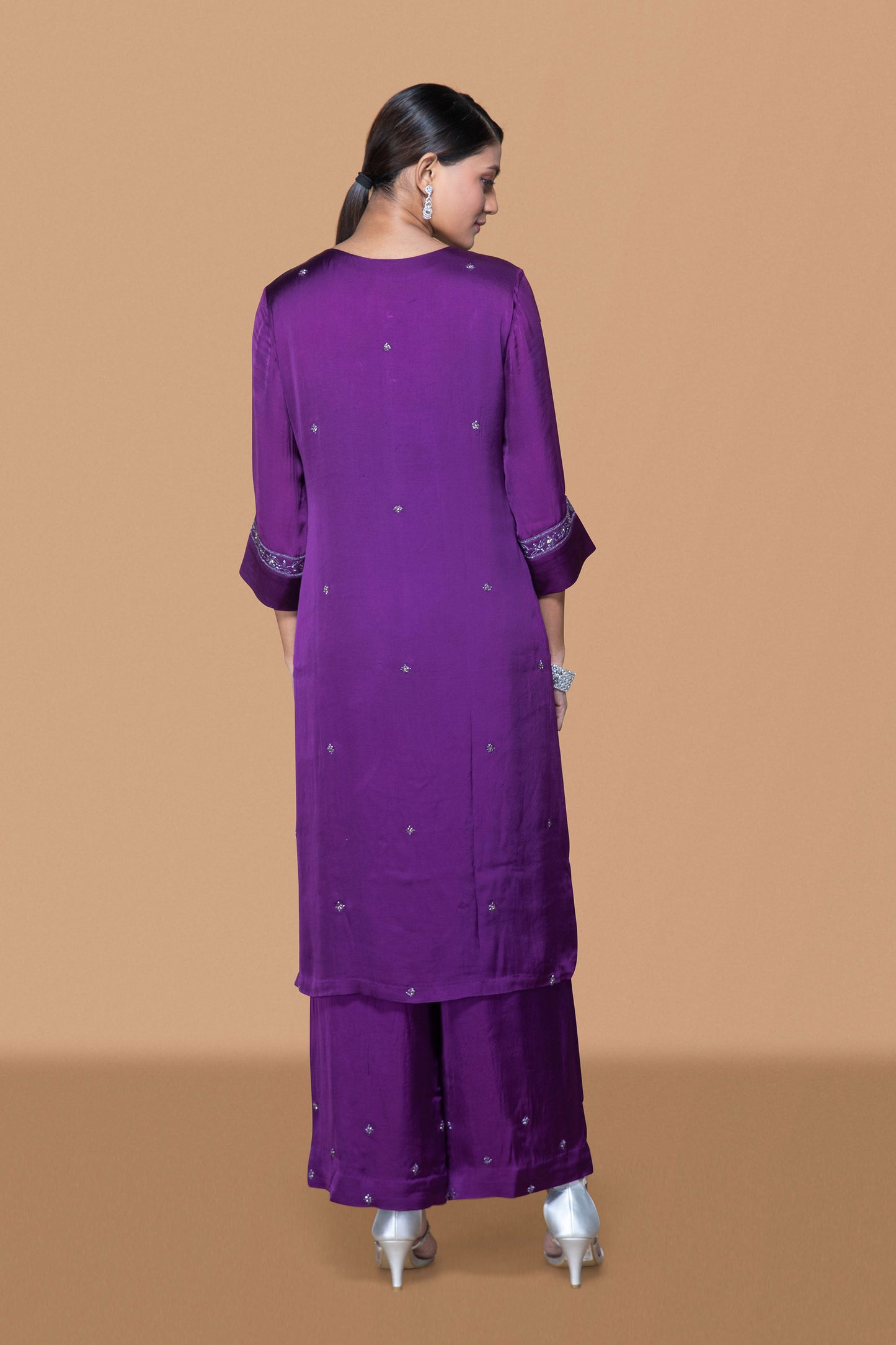 Deep Purple Kurta Set - Nazm