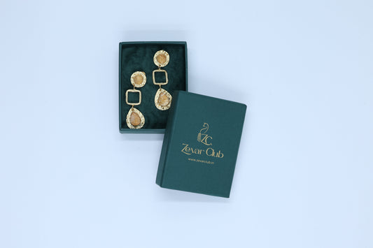 Uncut Stones Cocktail Dangles