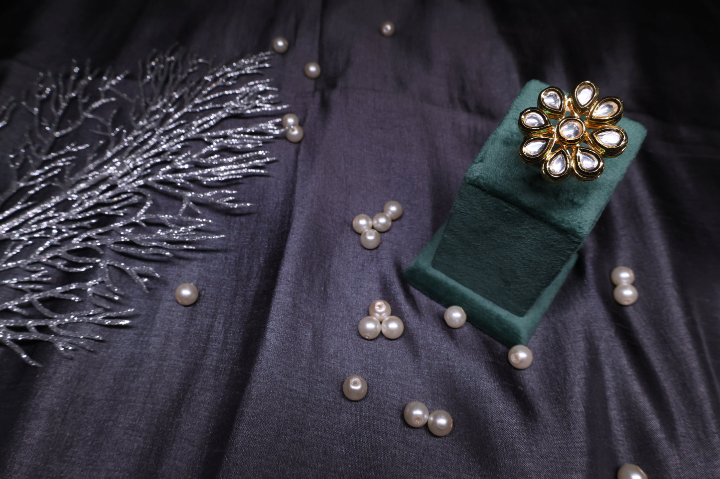 Kundan Adjustable Ring