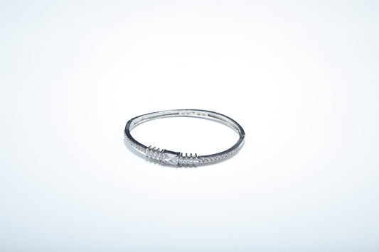 Stylish Silver Diamond Bracelet