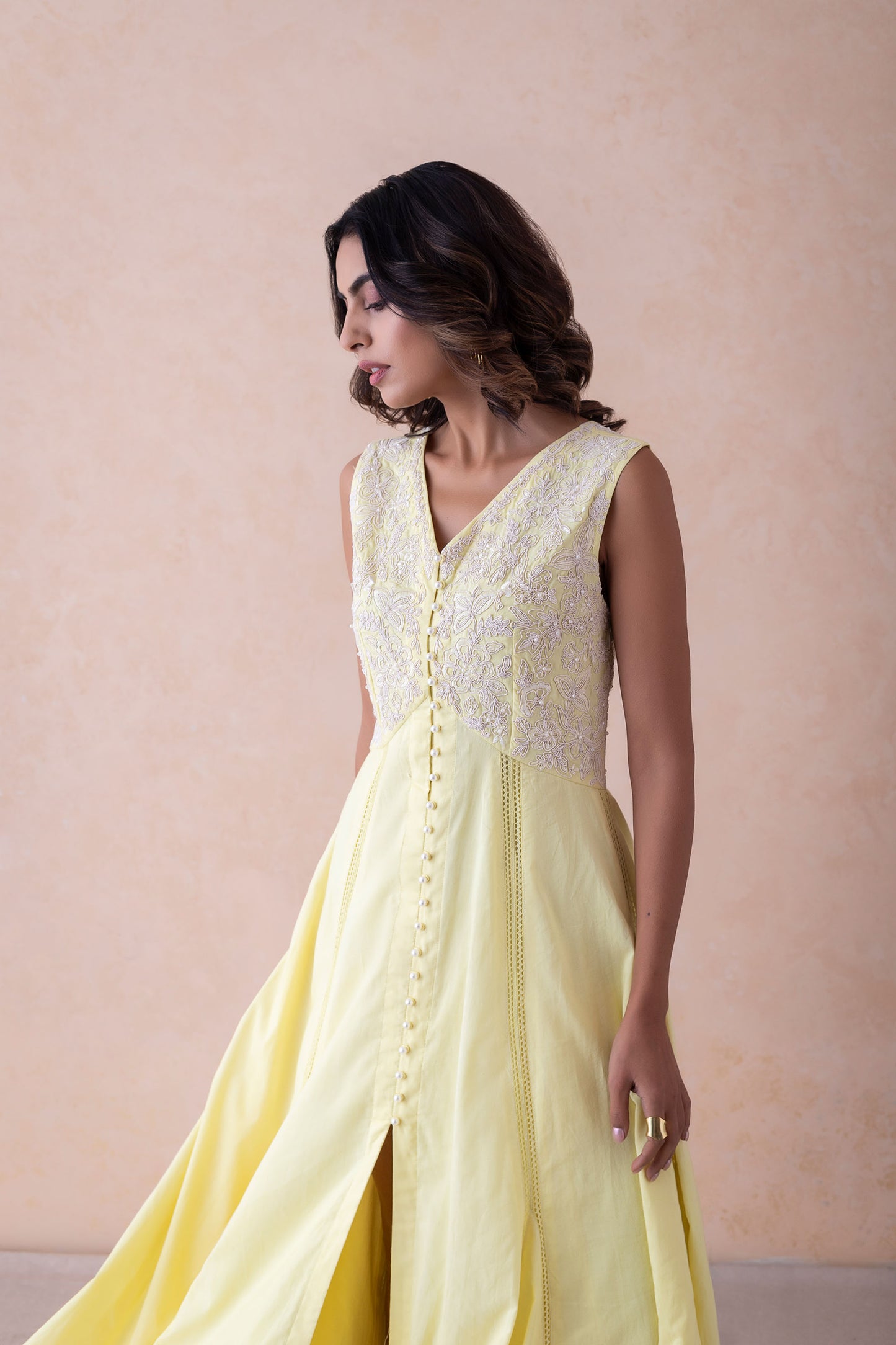 Siya Elegance Dress dori work and hand embroidery.