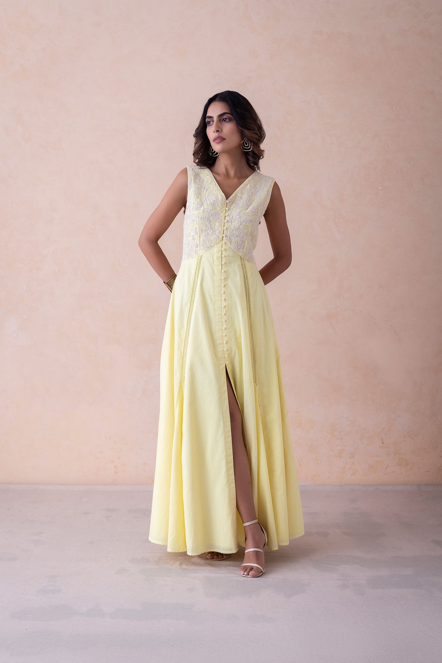 Siya Elegance Dress dori work and hand embroidery.