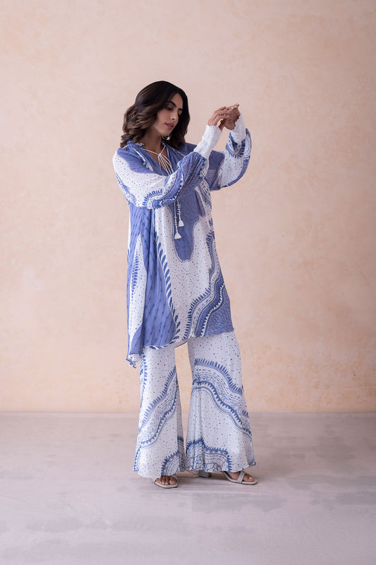 Aari Delicate Tassels Wave-Print Co-ord Set