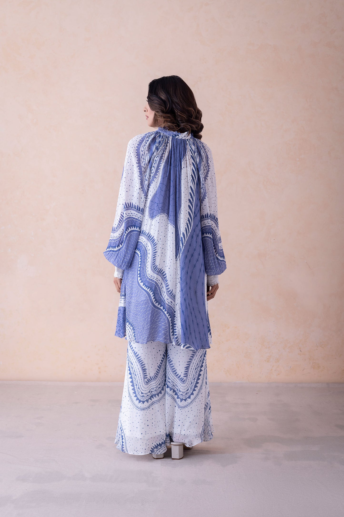 Aari Delicate Tassels Wave-Print Co-ord Set