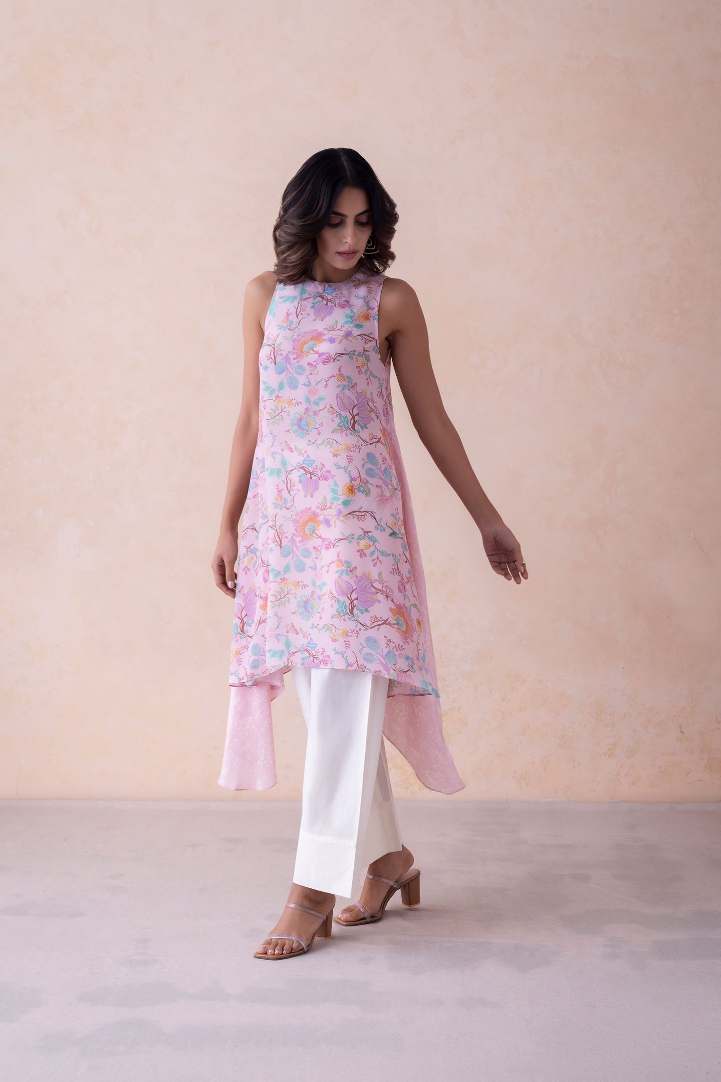 Riya Elegant Floral Crepe Ensemble