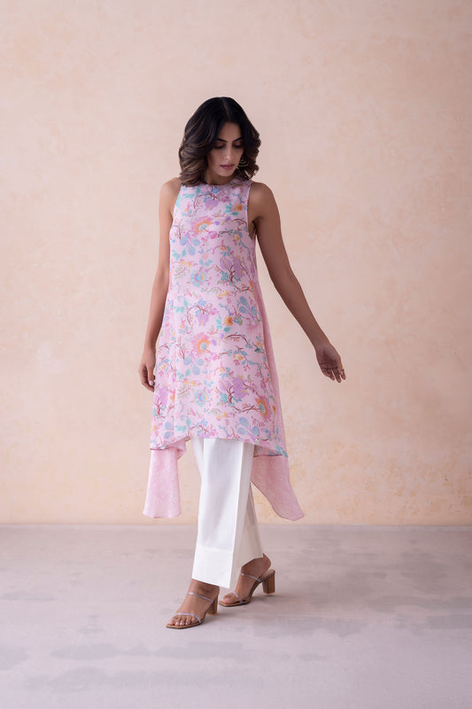 Riya Elegant Floral Crepe Ensemble