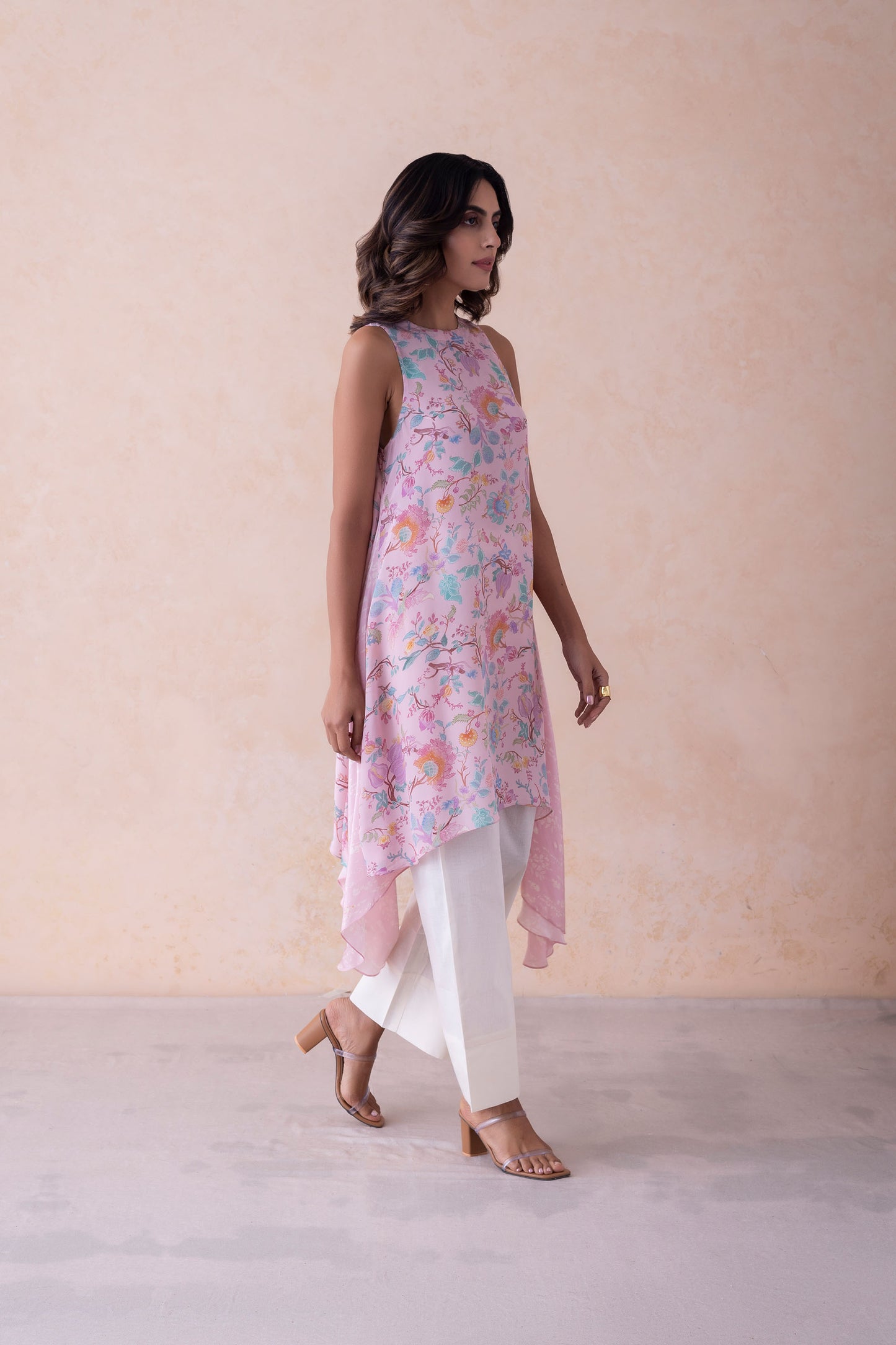 Riya Elegant Floral Crepe Ensemble