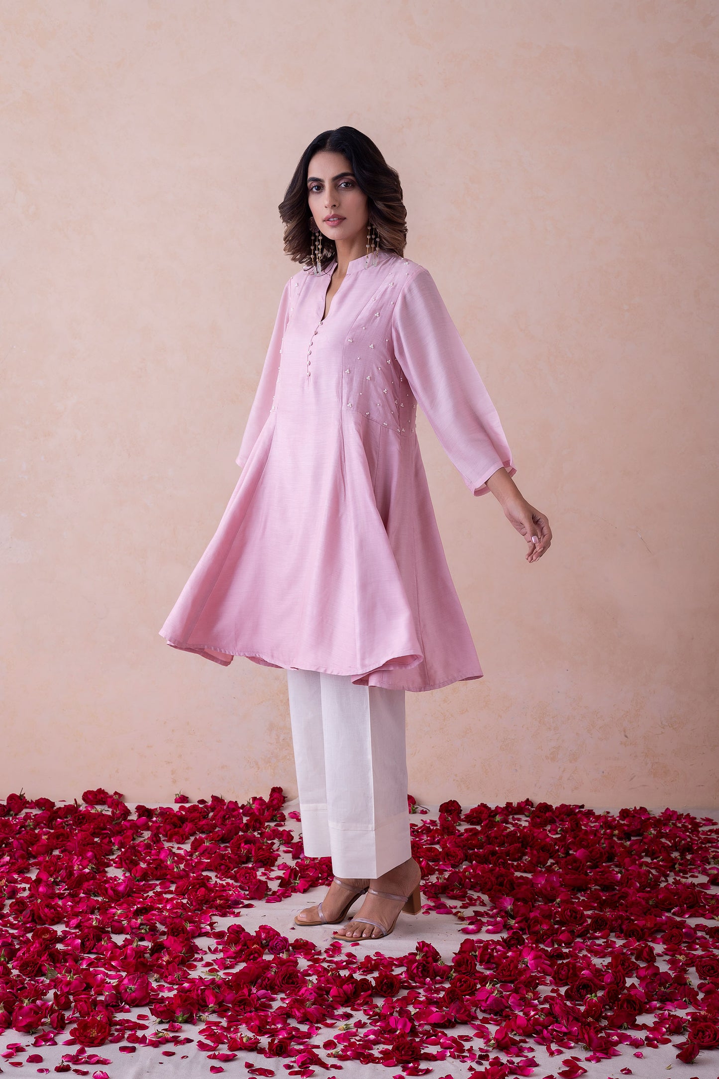 Raisa Blush Elegance Handcrafted Kurta Set