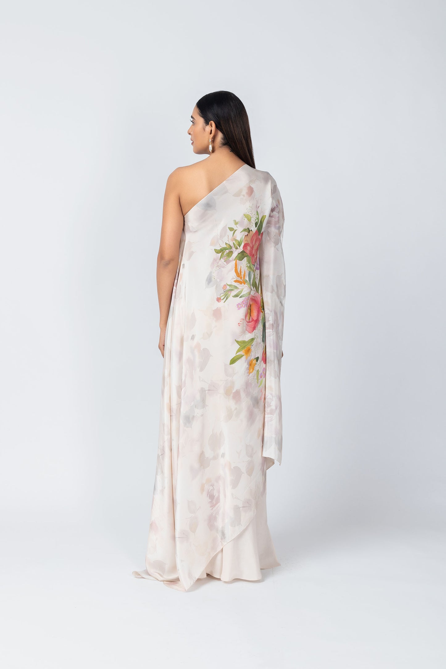 Afreen Flowy Floral Tunic & Ivory Palazzo Set