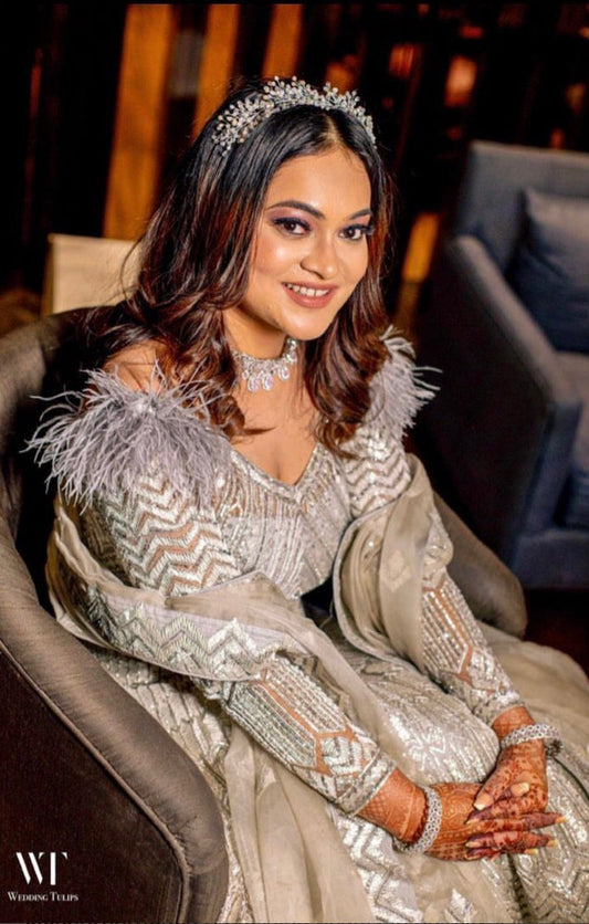 Belleza Silver Bridal Lehenga