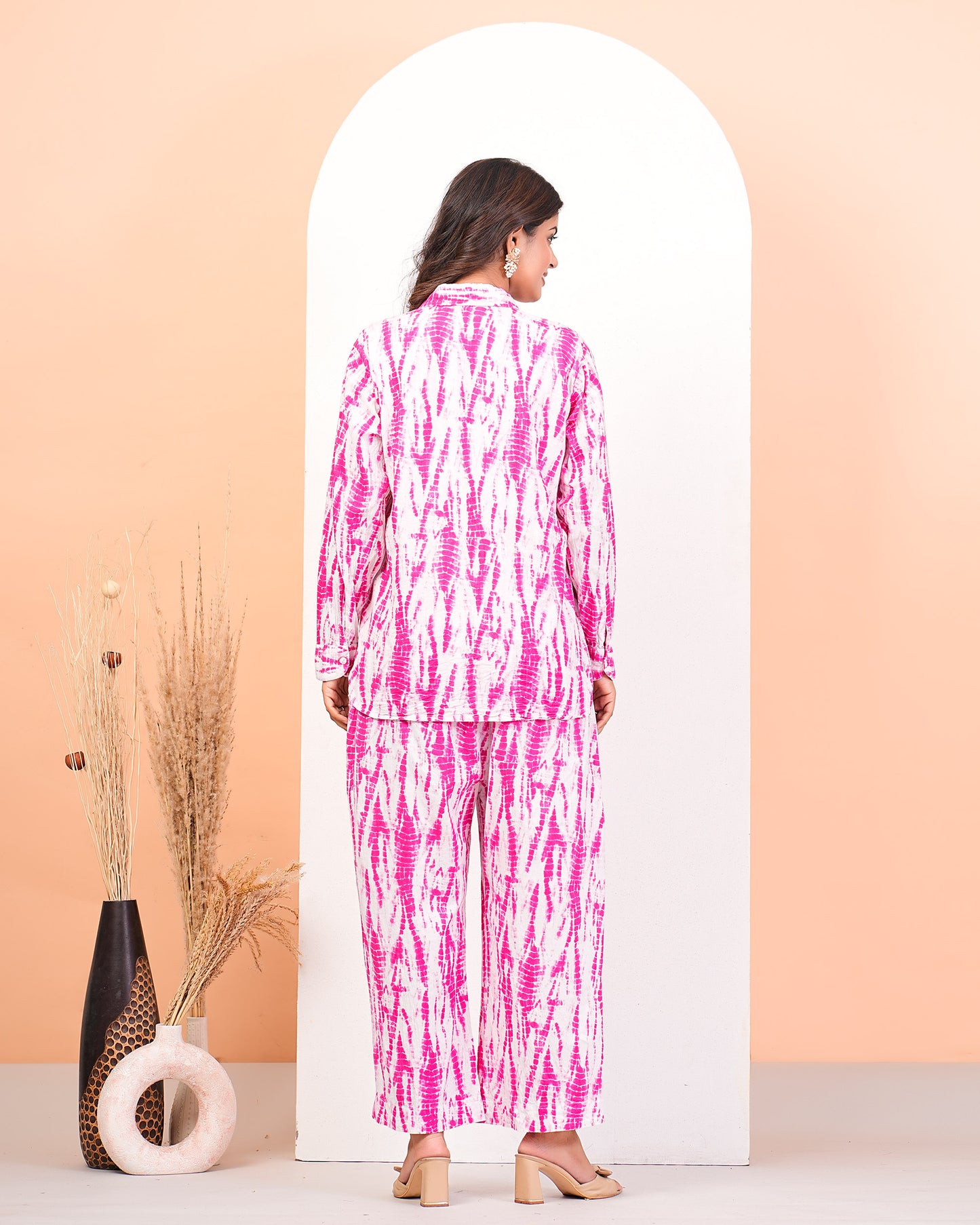 Strawberry Shibori Printed Shirt Pant Set