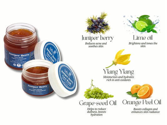 Juniper Berry Face Wash Concentrate (50gm), Rustic Art