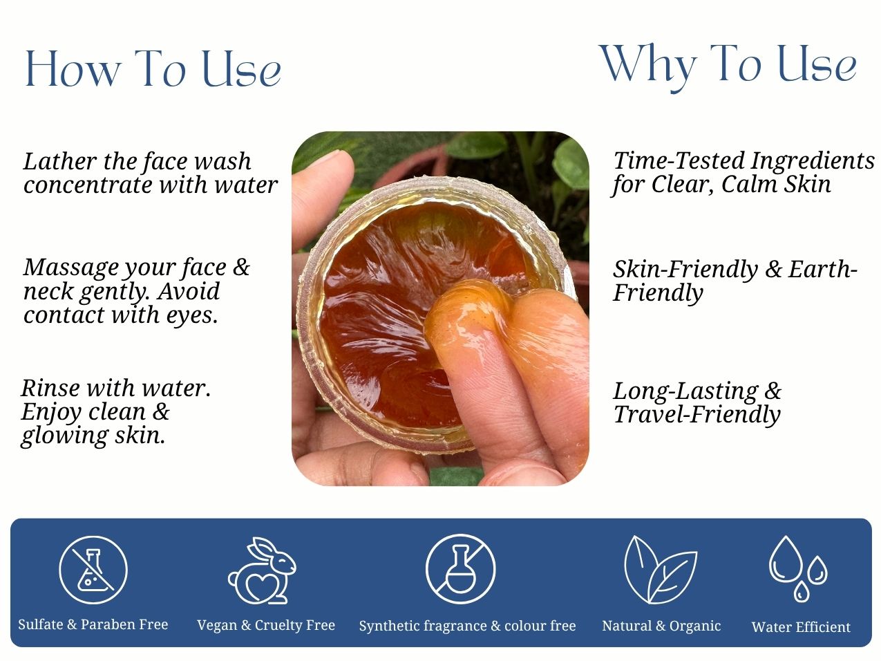 Juniper Berry Face Wash Concentrate (50gm), Rustic Art
