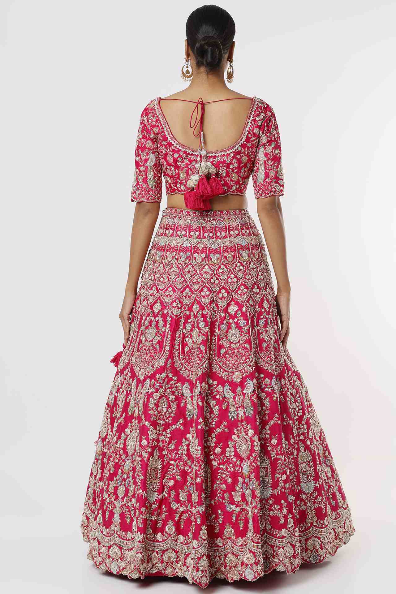 Fuchsia Embroidered Lehenga Set