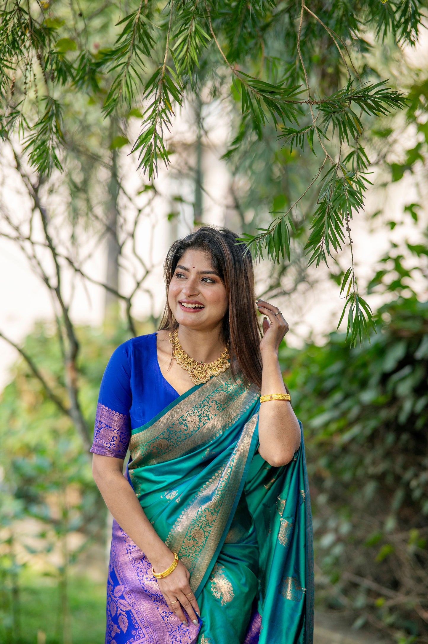 Krishna Rama Banarasi Silk zari Saree