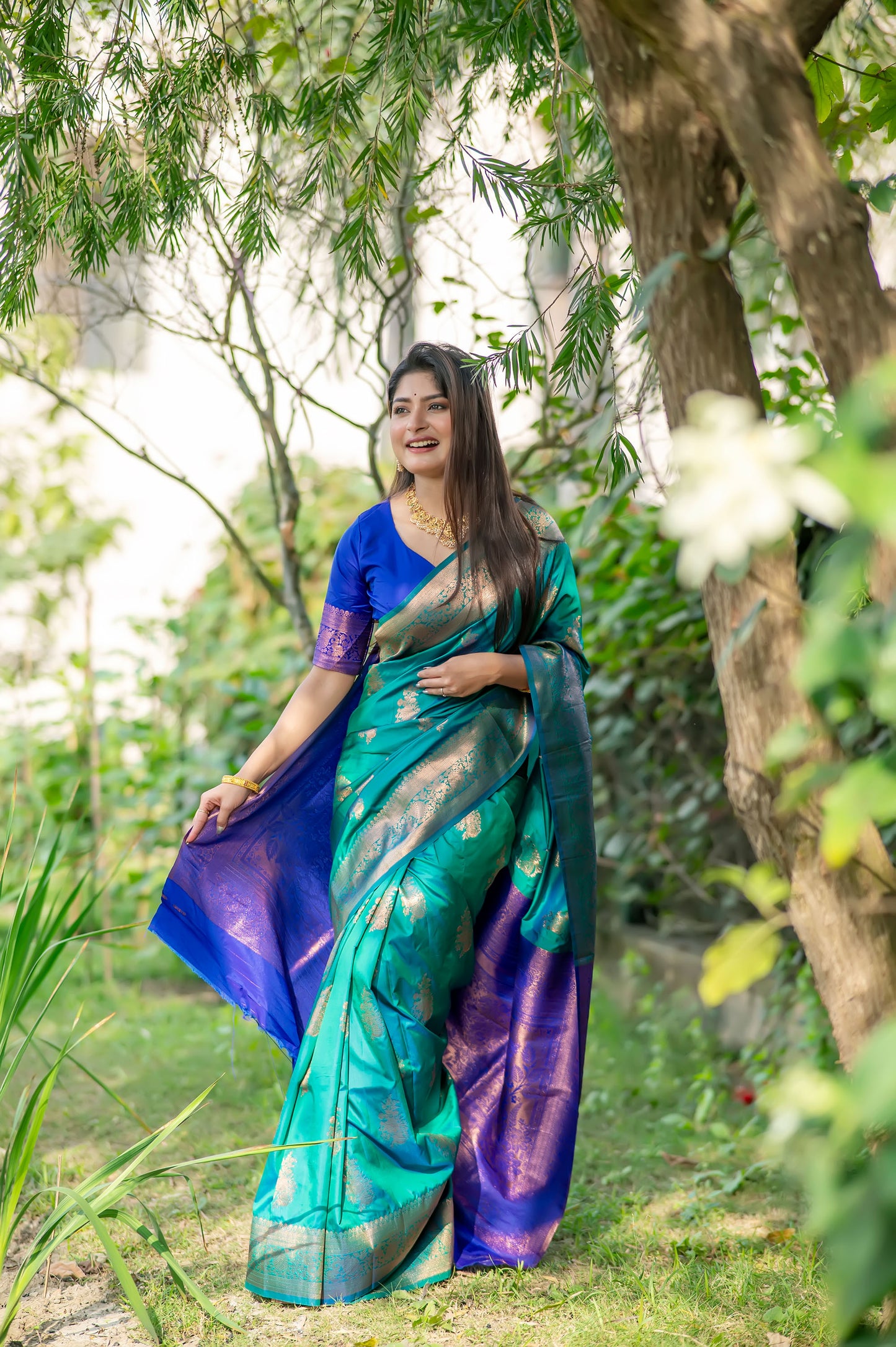 Krishna Rama Banarasi Silk zari Saree