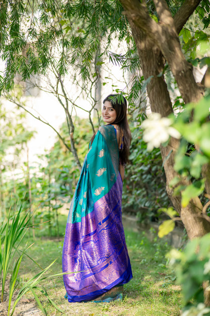 Krishna Rama Banarasi Silk zari Saree