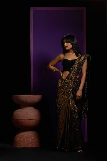 Kali Gold Zari Pure Cotton Saree