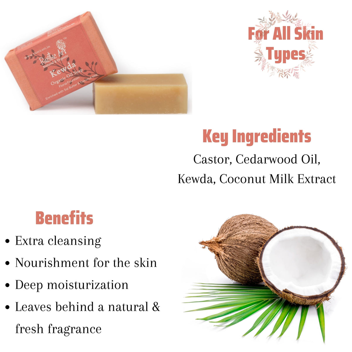 Kewda Soap (100gm), Rustic Art