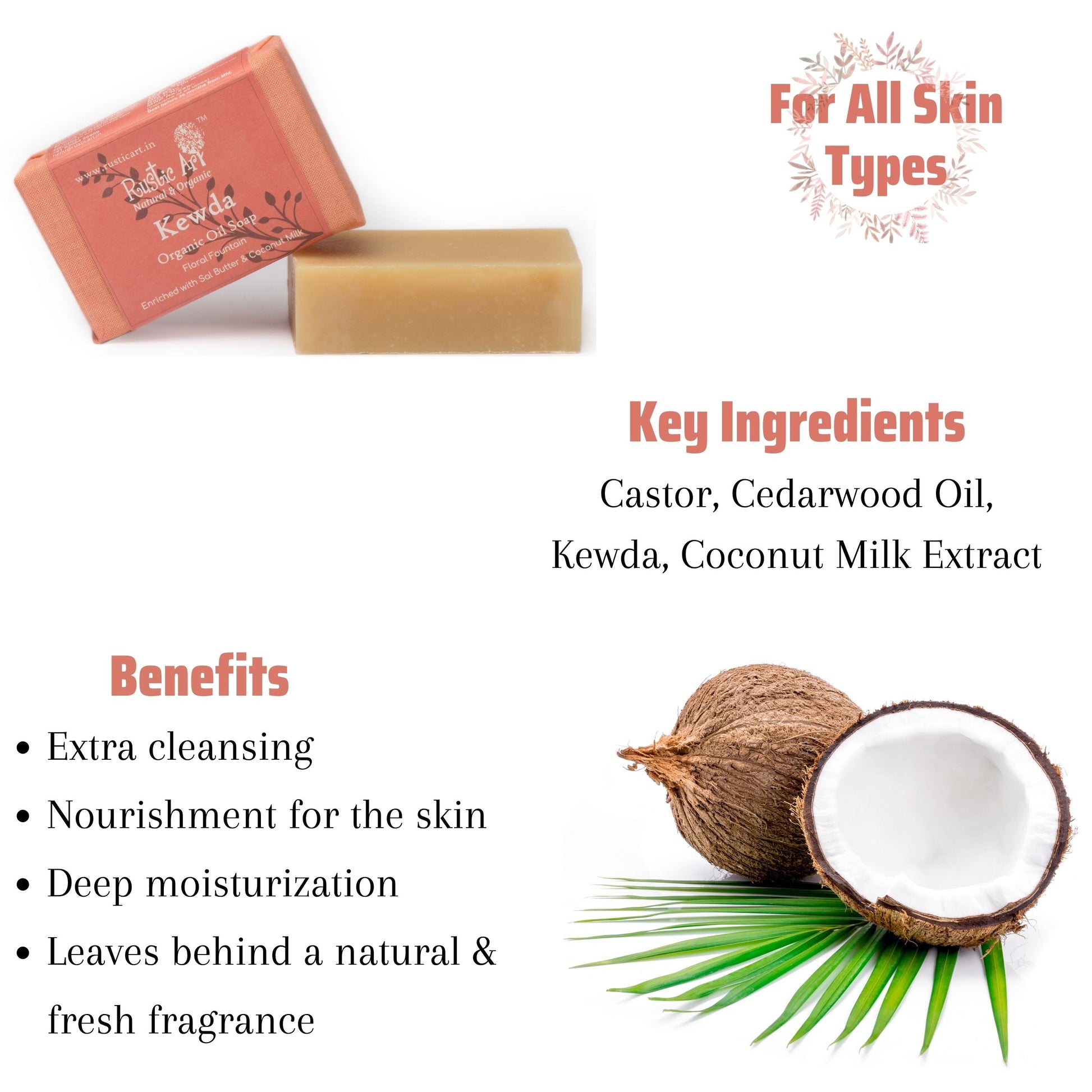 Kewda Soap (100gm), Rustic Art